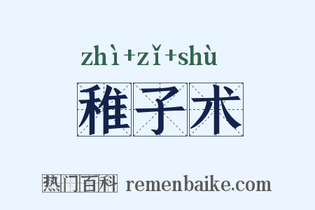 稚子术是什么意思的图片